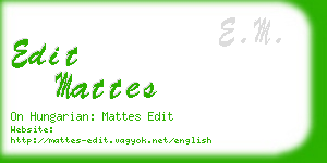 edit mattes business card